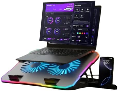 Suporte para Notebook Premium Silencioso Base Refrigerada com Coo...