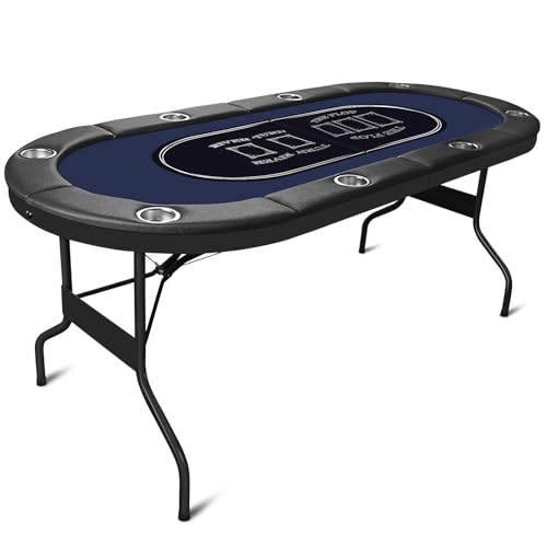 hotsizz Table de Poker Pliable 8 Places- 181 × 81 ×...