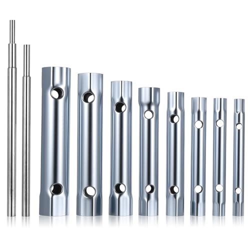 8 Pcs Clés Tubulaires et à Pipe, Cle a Pipe, Métriques 6 - 22 mm Cle a Tube pour Robinet Evier,...