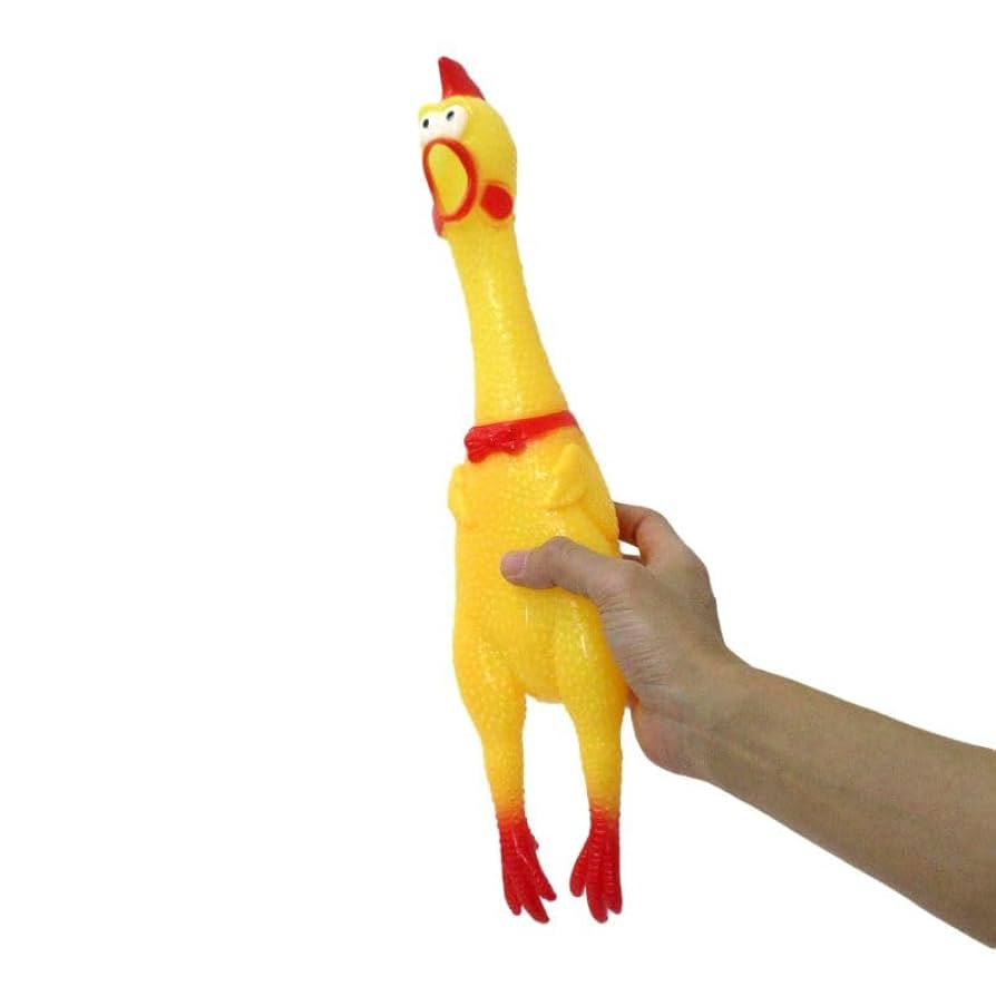 Amazon | 【2個セット】叫ぶ！！びっくりチキン イエロー 40cm
