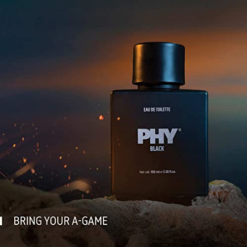 Image of Phy Black Eau de Toilette (EDT) | The Scent of Luxury | An exquisite fragrance combining rich Indian Oud & spicy Sichuan Pepper | Long lasting fragrance, Premium perfume for men, 100 ml