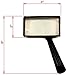 Magnifying Glass for Reading (3X), Real Glass, Large Rectangle Viewing Pane