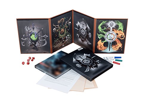 Hexers Game Master Screen, Compatible With Dungeons And Dragons, Dnd Dm Pathfinder Rpg Role-Playing, 4 Customizable Panels Inserts Included That Slide Into The Pouches, Dry Erase Tracker Sheet #TOP7