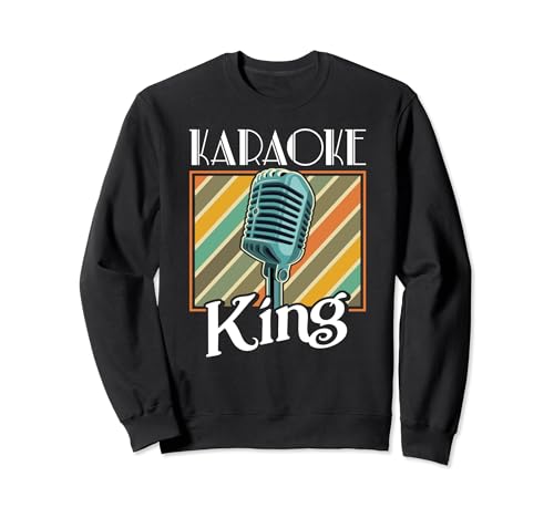 Karaoke King Shirt Retro Karaoke Micrófono Regalo Sudadera