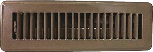 MINTCRAFT FR01-2X10B ProSource Floor Register, 2 in H X 10 in W, Metal, 2