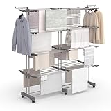 Dimensions du séchoir totalement étendu : Longueur 189 cm x largeur 66 cm x Hauteur 174 cm