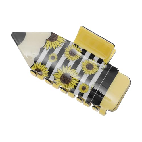 Generic Pencil Shape Hair Clips for Home Yellow White Black 1 Pc