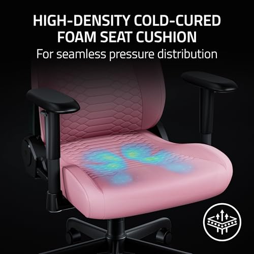 Razer Iskur V2 X NewGen Ergonomic Gaming Chair — Built-in Lumbar Support, Cooltouch Gen-2 EPU Leather, Ultra-Wide Seat Base, Adjustable 152 Degree Recline, Foam Cushions — Quartz - Image 4