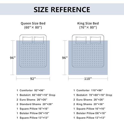 Loom and Mill 9-Piece Luxury European Floral Comforter Sets, Romantic French-Style Jacquard Bedding Set Queen Size with Euro Shams, Bedskirt, Filled Decorative Pillow for Home(Pearly Beige,Queen)