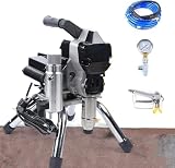 VonVVer Pistola a Spruzzo Airless 1800W, Spruzzatore di Vernice Airless Professionale con 3300psi e 2.5L/min, Pistola per Verniciare con Asta da 50cm e Tubo da 8m per Pareti Mobili Mobili