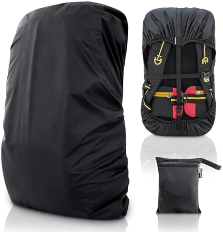 MUTMAIN Waterproof 55L to 75L Rain Cover for Rucksack Backpack Bag, Suitable Bags for Hiking, Camping & Trekking XL Bag, Two Side Adjustable Buckle and Elastic Protect from Rain and dust,