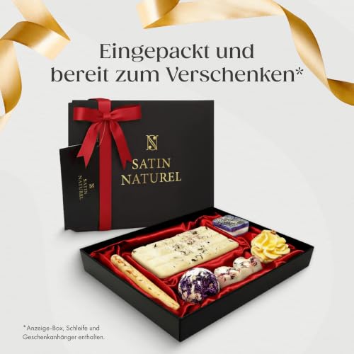 Foto von Satin Naturel 7 Luxuriöse Bio Badebomben, Wellness Geschenkset
