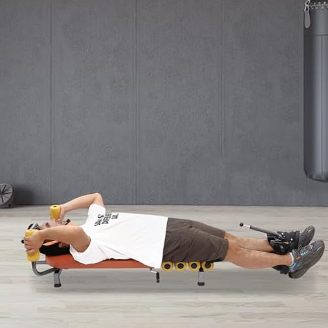 Training Bench, Back Stretch Bench Neck Stretcher Back and Neck Decompression Inline Back Stretcher Work Out Bench for Tension Relief for Home, Office, Gym 286.6 Lbs Weight Capacity