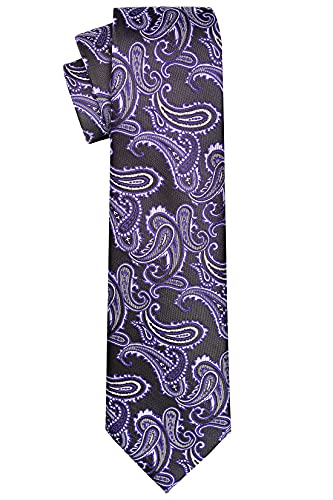 Image of KissTies Mens Paisley Tie And Pocket Square Necktie Sets