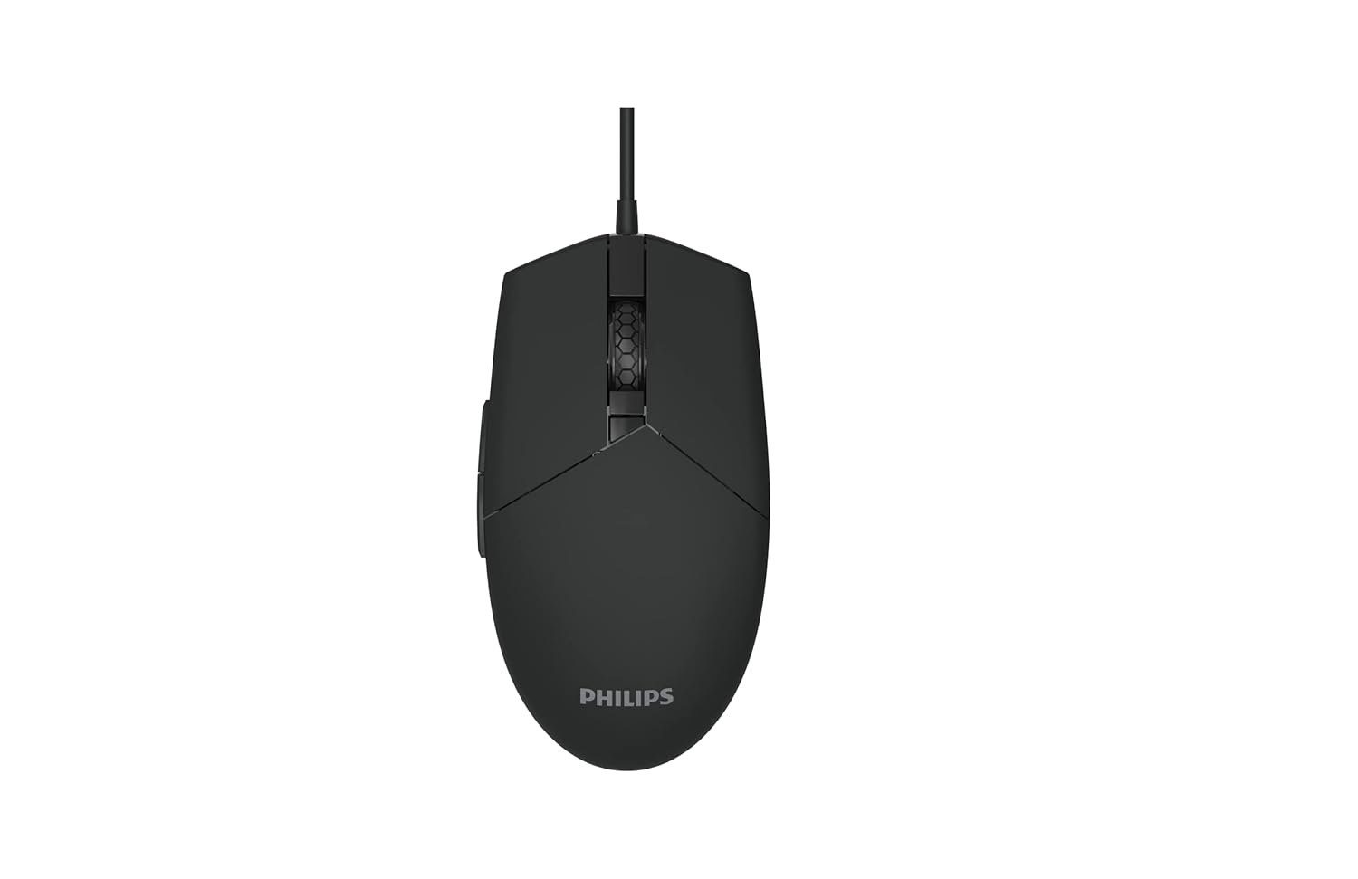 PHILIPS USB 5-Button Gaming Mouse RGB 7-Color Breathing Chroma FX | Adjustable up to 6400 DPI | High-Precision Wired Optical Mouse Sensor w/ 5 Programmable Buttons (SPK9304), Black, Medium