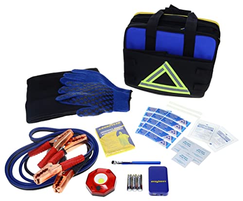 Goodyear GY5011 Safety and Storage Kit 2 in 1 Car Accessories for Women and Men, First Aid Roadside Assistance Kit