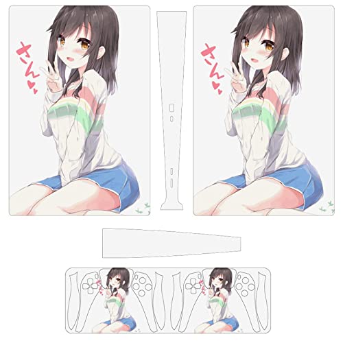 PS5 スキンシール 一条蛍 のんのんびより PS5 Sticker デジタル版 PlayStation 5 スキンシール 保護カバー 本体 コントローラー スキンフィルム カバー ステッカー 防塵 傷防止 保護シール 全面保護 プレイステーション 5 側