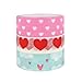 ALLYDREW Made with Love Japanese Masking Tape Washi Tapes Valentine Hearts Washi Tape Set Rolls (set of 3)