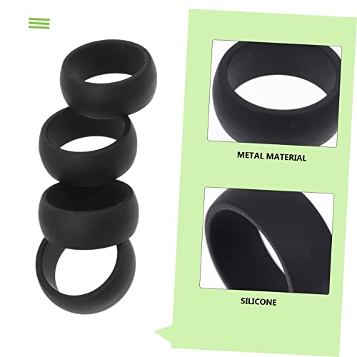 Anillos de silicona para ejercicios y protección de dedos, 4 piezas miniatura 7