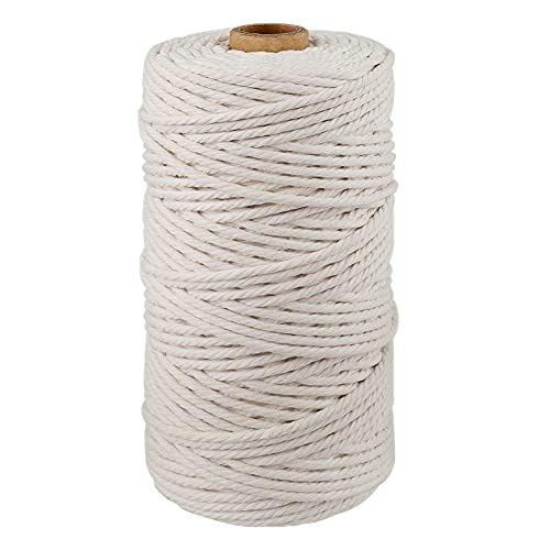 Image of G2PLUS 3MM Cotton String,328 Feet Natural Beige Twine for Craft & Wrapping | 100% Cotton, Strong and Durable, Neatly wound for tangle-free use in Holiday Wrapping, Hang Tags, Roasting and Home Projects