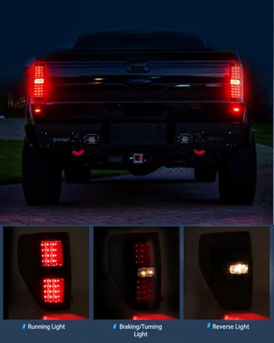 Image of Nilight Taillight Assembly for 2009-2014 Ford F150 Styleside Smoked Lens