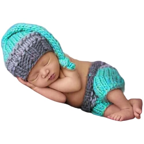 Tokiysn-baby Newborn Photography Outfits Clothes for Newborn Cute Photo Props Crochet Knitted Baby Photography Prop Outfit Set