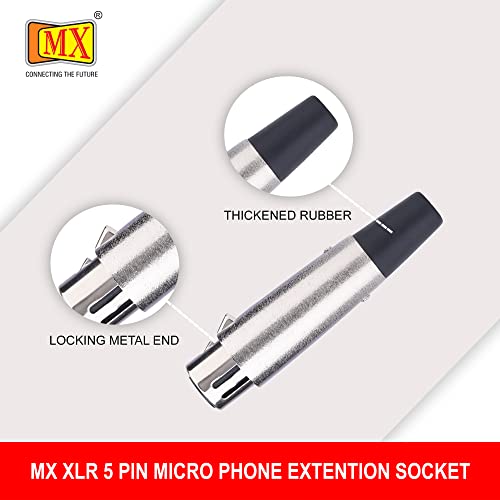 Image of MX 3 Pin XLR Microphone Connector pin Pure Copper Nickel Plated Pins1 for High Conductivity microphone (5-Pin XLR Female, Pack of 4, Female Connector)