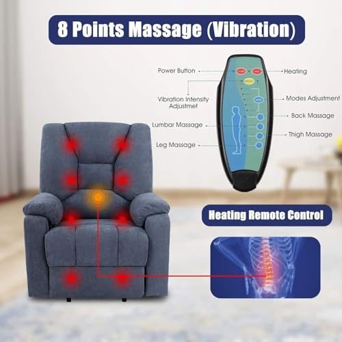 Sillón reclinable eléctrico lino color único miniatura 4