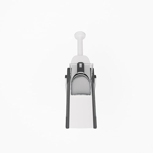 Miniatura 2 de Cortador de mandolina segura, rebanador de patatas, rebanador de alimentos vegetales, grosor ajustable para pepino, cebolla, zanahoria y limón (solo