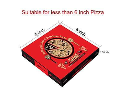 Image of Bleus Brand Packaging 3 Ply Pizza Box Corrugated Kraft Paper, Size 6x6x1.5 Inches, Length 6 Inch - Width 6 Inch - Height 1.5 Inch, In Good Strength (6 Inch, 100)