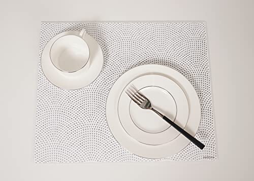 Mintrico placemat for Dining Table Set of 2 Silicone Heat Resistant Non Slip (Fans) by Mintrico - Used condition - Image 6