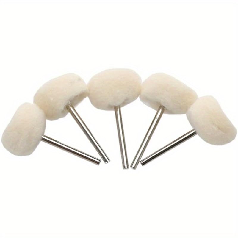 5 pcs Hand String polishing Tools, Cashmere Ball polishing Wheel, Wool polishing Wheel, Suitable for Gemstone polishing