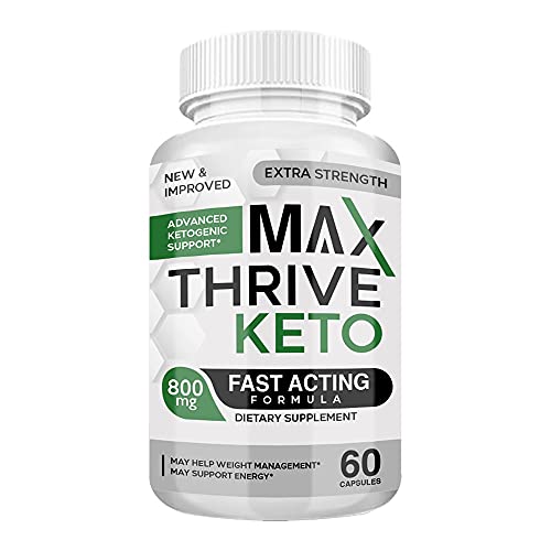 Max Thrive Keto Pills - Max Thrive Keto Advanced Weight Management Support - Max Thrive Keto 800MG Bottle (60 Pills - 1 Month Supply)