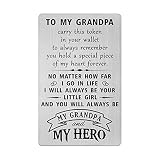 HYHYDHP Grandpa Gifts Wallet Card from Granddaughter, Grandpa Birthday Cards Gift from Grandchildren