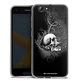 DeinDesign Coque en Silicone Compatible avec HTC One A9 s Etui Silicone Coque Souple Gothique Crâne Têtes de Mort