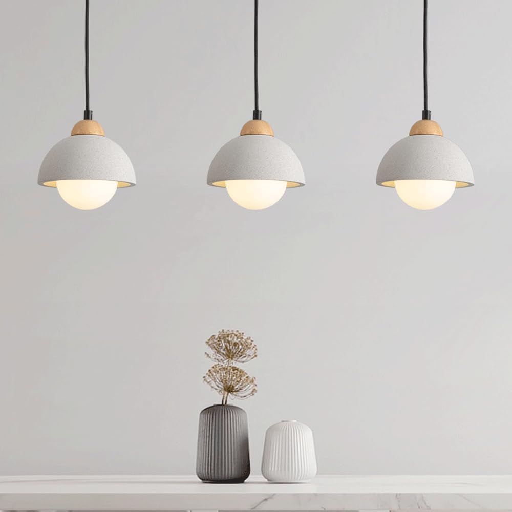 Biała Marmurowa Szklana Lampa Wisząca Do Kuchni Na Wyspie, Nordycka Lampa Sufitowa Mid Century Modern, Mleczne Szkło, Naturalny Kamień, żyrandol W Stylu Rustykalnym Do Jadalni, 1PACK