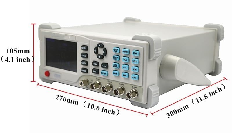 LCR Meter Tester Measurement Desktop Digital Bridge LCR Tester Impedance Electrolytic Capacitance Measurement Meter with Measurement Range L 0.001μH to 9999H 3.5 inch TFT Display Accuracy 0.1%