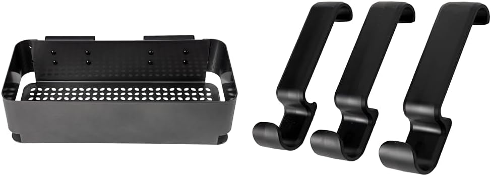 Traeger Grills P.A.L. Pop-and-Lock Storage Bin & P.A.L. Pop-and-Lock Accessory Hook 3 Pack,Black
