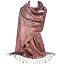 GFM Écharpe Pashmina Floral - Gris - L 180cm X L 72cm - Viscose Douce & Légère - Lavable Machine - Idéal Cadeau