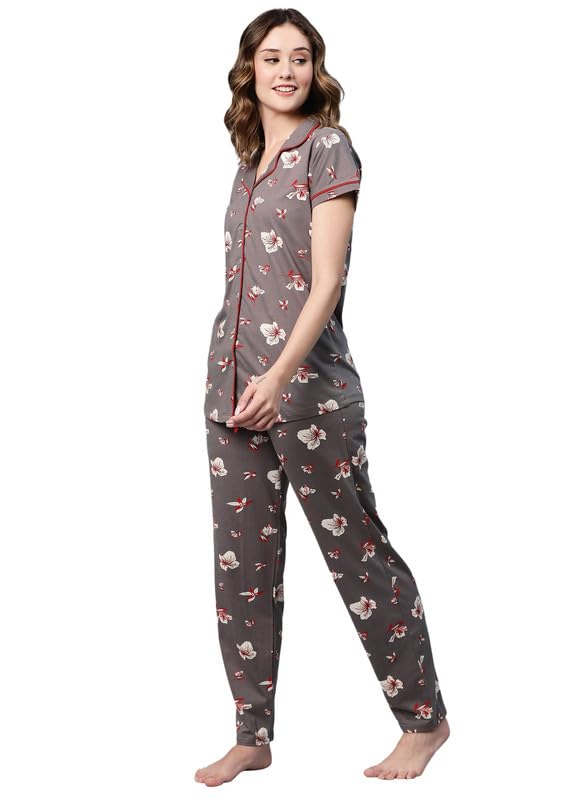 Image of AV2 Women's Cotton Polka Dots Night Suit Pajama Set