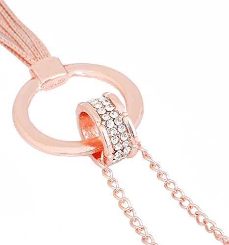 MOLOCH Y Shaped Lariat Necklace Long Chain Tassel Circle Pendant Necklace Set Woman Delicate Jewelry3