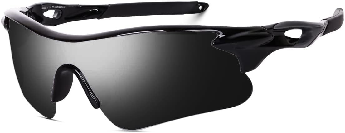 Non Polarized Oversized Sports Sunglasses for Men Women, Outdoor Cricket Cycling Hiking Fishing Sunglasses