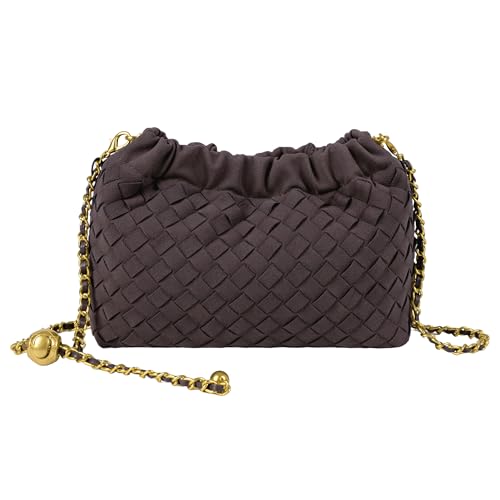 Woven Dumpling Clutch Bag
