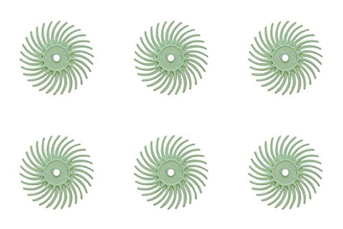 6-Piece Light Green 3M Micron Radial Rotary Disc Set 3/4" Jewelry Polishing Metal Finishing Cleaning Tool