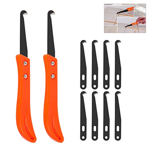 ANNTIM Fugenkratzer Fliesen Fliesen Gelenkwerkzeug, Fugenentferner Werkzeug Fugen Entferner 2 Stück mit 8 Ersatzklingen zum Entfernen von Silikon Acryl oder Scheibenkleber Fugen Fliesen Lücke