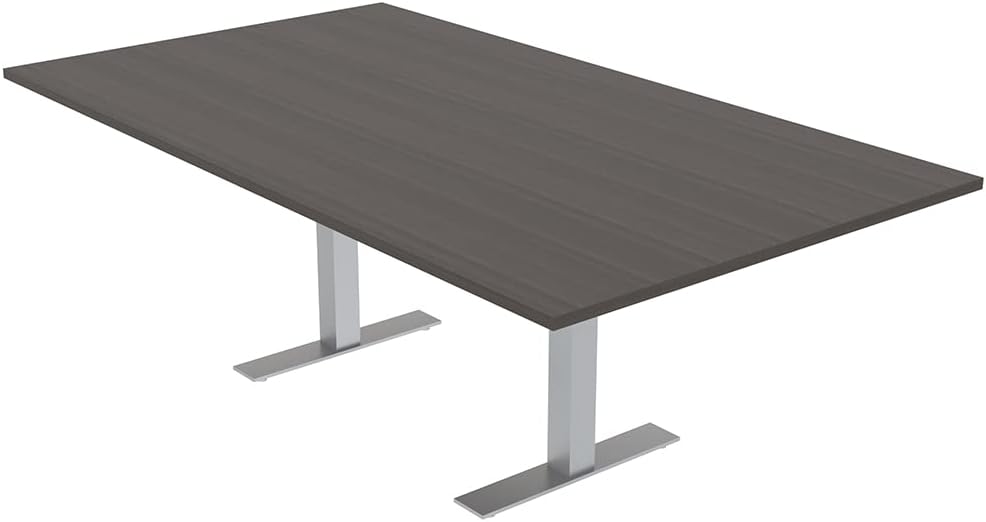 SKUTCHI DESIGNS INC. 8 Person Rectangular Conference Table | Metal T-Legs | Harmony Series | 7 Foot | Black Oak : Office Products
