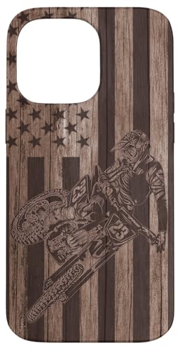 iPhone 14 Pro Max Motorcycle Dirt Bike USA Flag Case