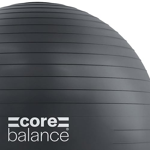 Image of Core Balance Exercise Ball, Stability Ball for Yoga, Pilates and Fitness, Gym Ball for Home Gym and Office Chair, Training, Physical Therapy, Anti Burst, Pump Included, 55cm 65cm 75cm 85cm
