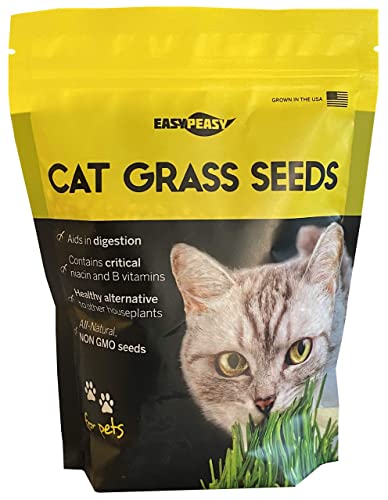 Easy Peasy Catgrass Seeds | Non Gmo | Grown In Usa | From Our Farm To Your Home (1Pound(16Oz)) #TOP14