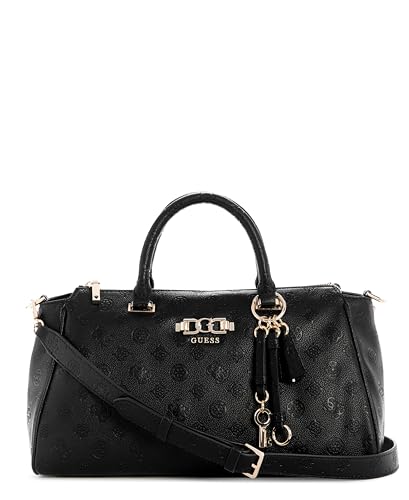 GUESS handbag cross body bag Anise Box Satchel Black Logo